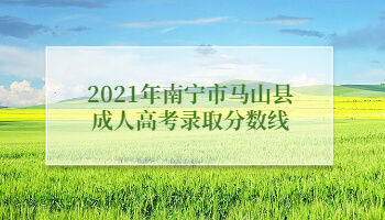 2021年南寧市馬山縣成人高考錄取分數線