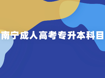 南寧成人高考專升本科目